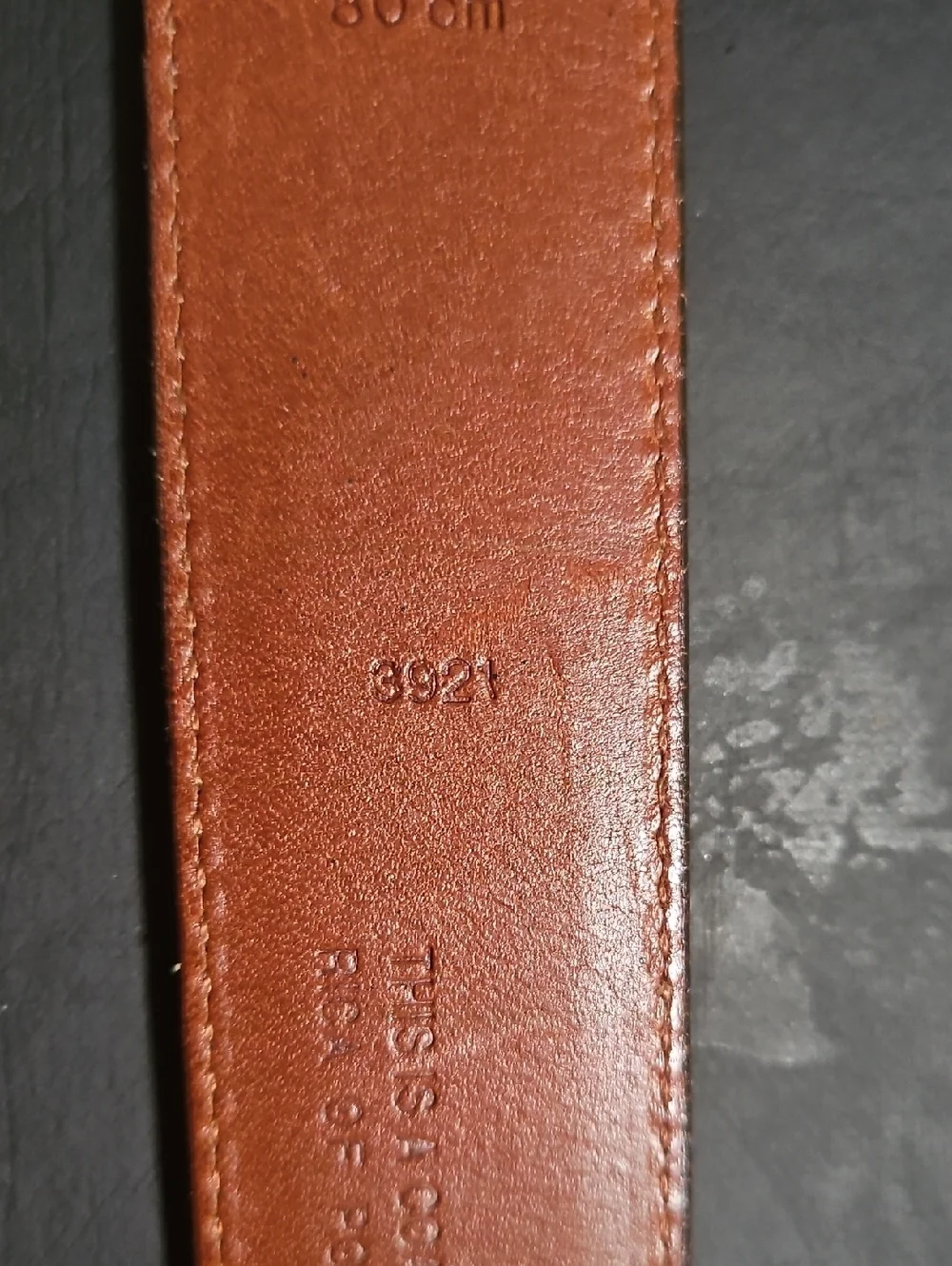 Coach Brown Leather Belt with Gold Buckle Size 32